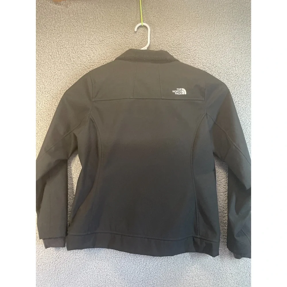 The North Face Jacket Mens  Large Black White Logo Hiking Outdoors Zip‎
